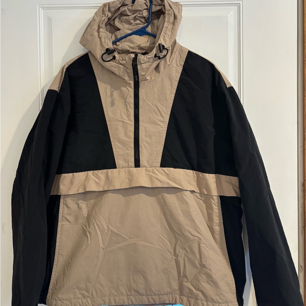H&M Divided Black and Tan Windbreaker, Men’s Large